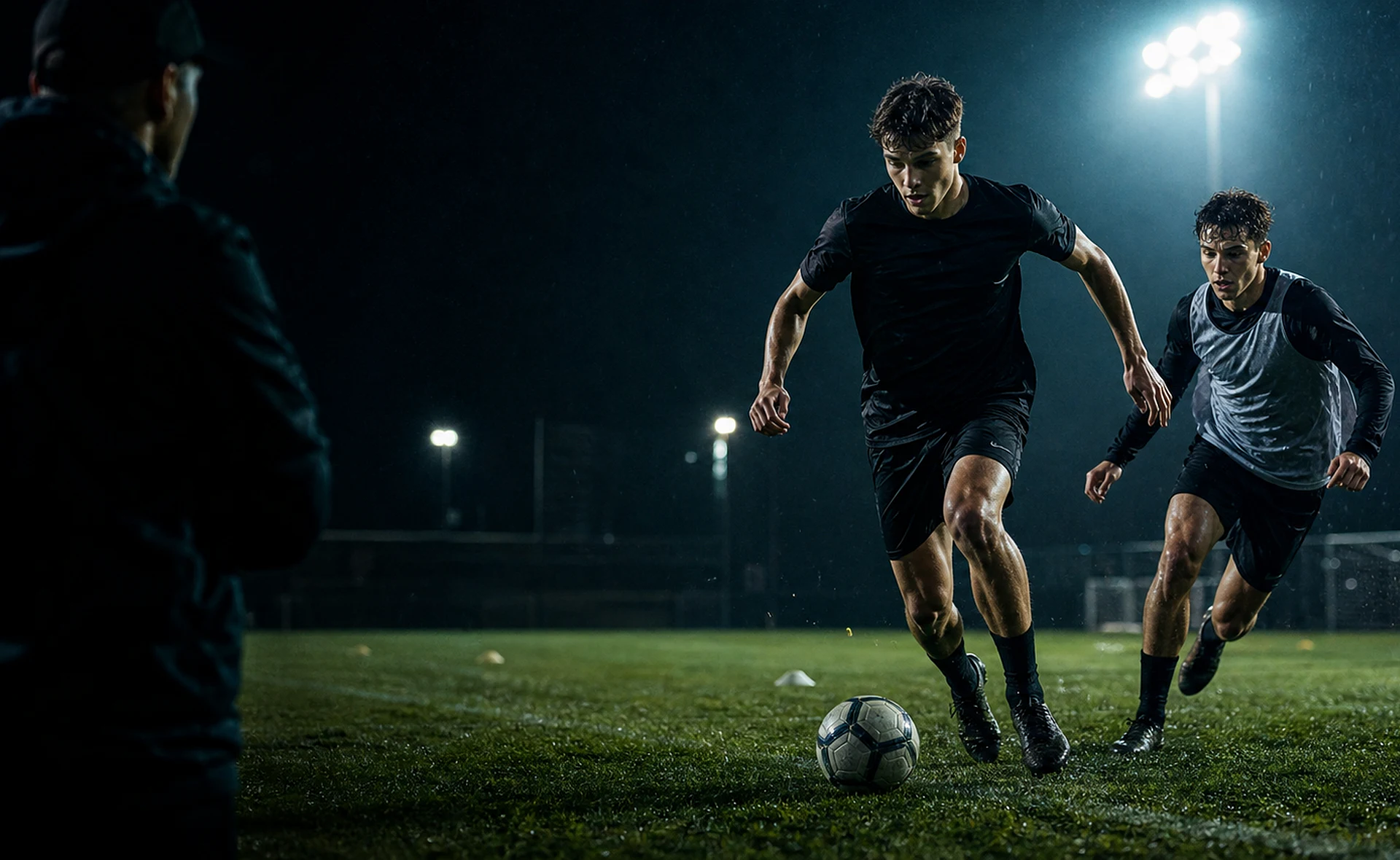 An A2P player training under pressure while the next action is being judged