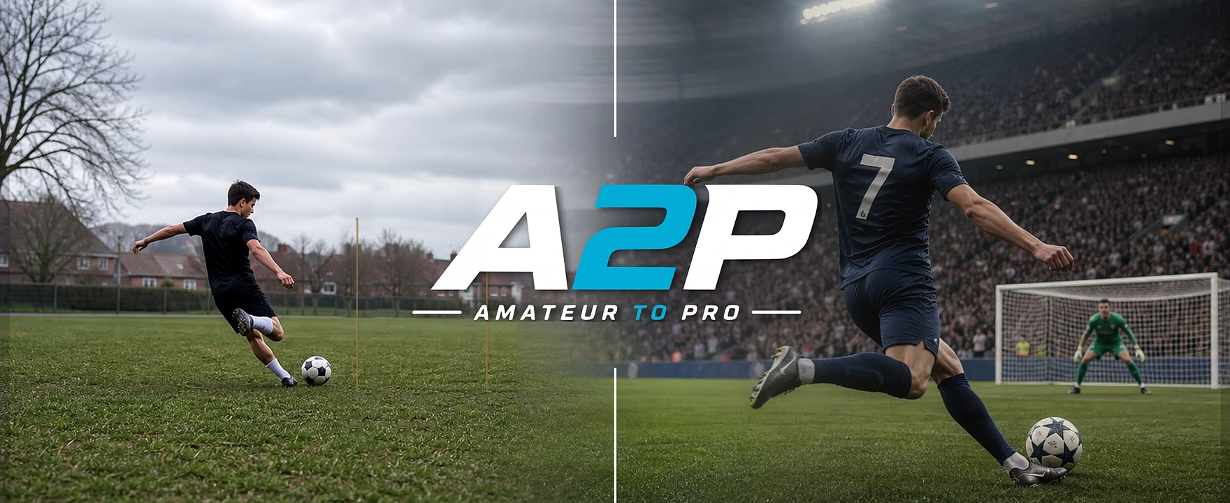 Amateur to Pro football progression banner